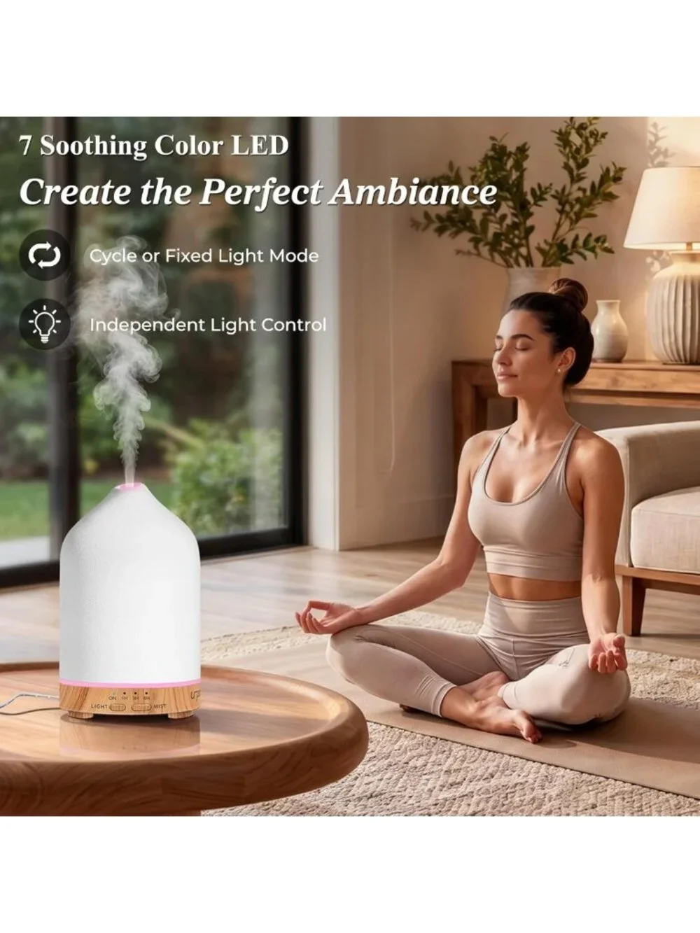 300mL Ceramic Essential Oil Diffuser | Aromatherapy for Home & Office Relaxation